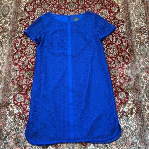 Adrianna Papell Women's Medallion-Lace Short-Sleeve Shift Dress